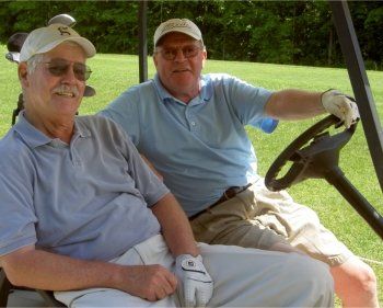 Senior golfers enjoying a round together